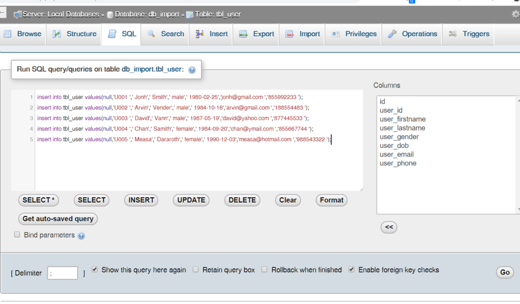 step 21: step 19-3: Generate SQL insert statement in excel worksheet to run in MySql