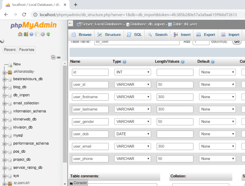 step 4: Generate SQL insert statement in excel worksheet to run in MySql