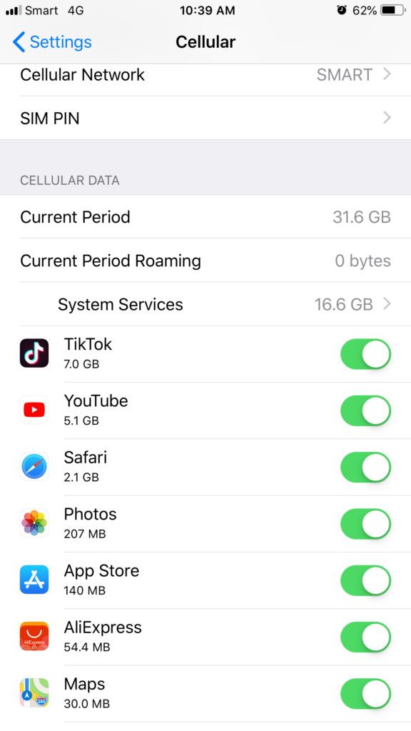Step 7: Fix iPhone apps cannot connect to internet on cellular data