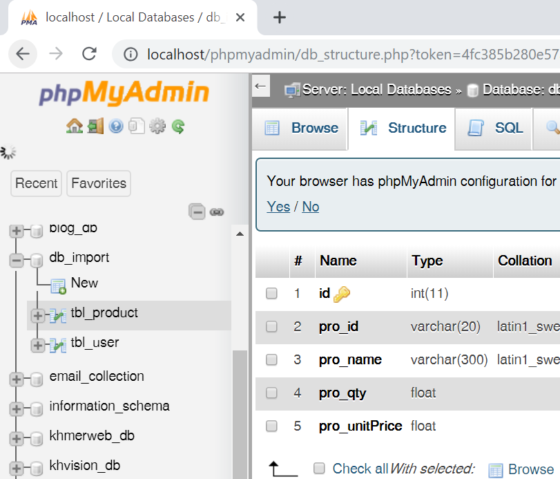 step 8: Generate SQL insert statement in excel worksheet to run in MySql